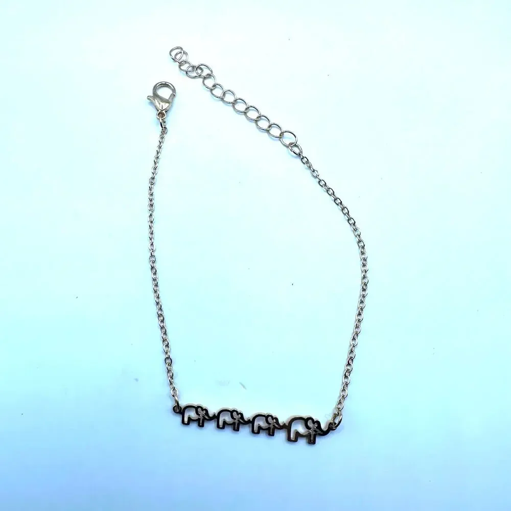 Mama Baby Elephant Set of 2 chain bracelets bundle costume jewelry